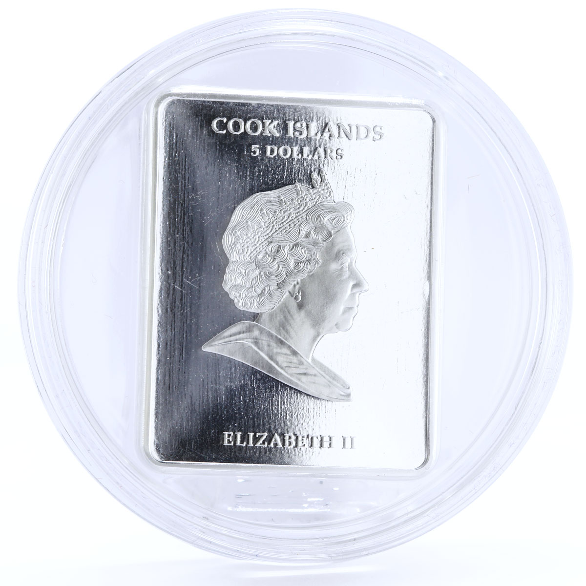 Cook Islands 5 dollars Russian Icons St. Sergius of Radonezh silver coin 2010