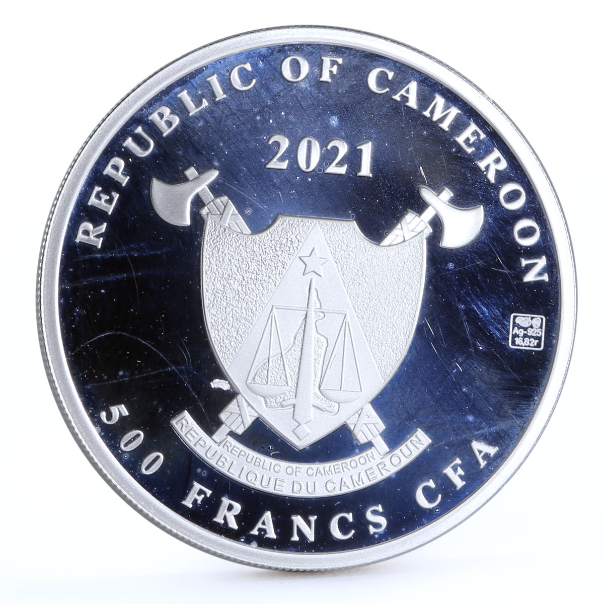 Cameroon 500 francs Crimean Swallow's Nest Palace Birds Ship silver coin 2021