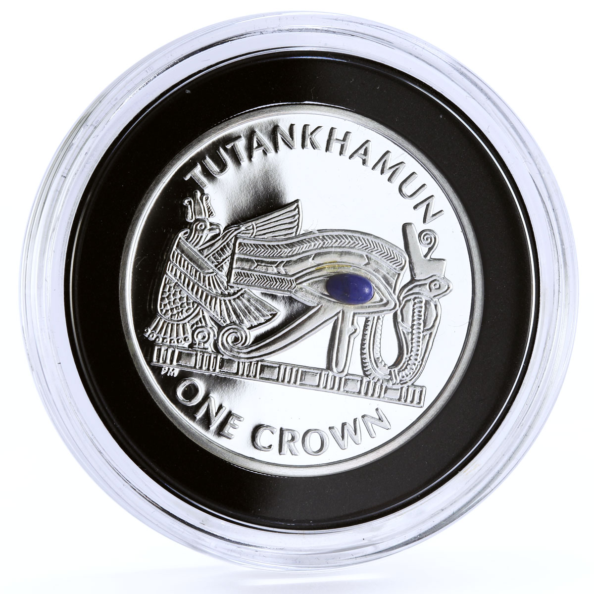 Isle of Man 1 crown Tutankhamun Treasures Osiris Eye proof silver coin 2008