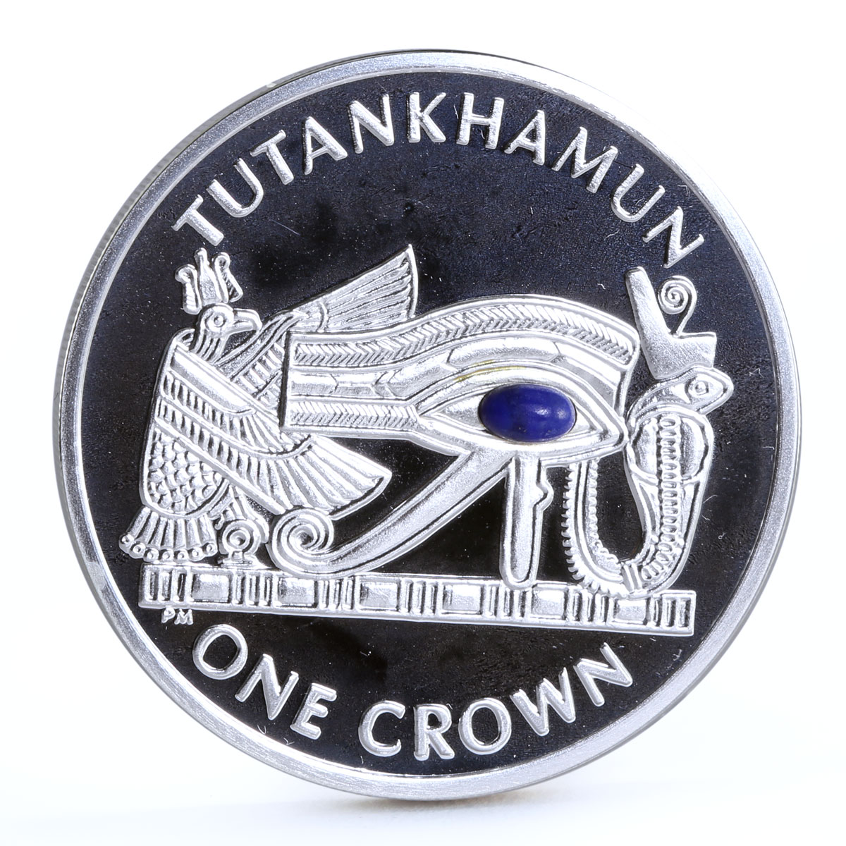 Isle of Man 1 crown Tutankhamun Treasures Osiris Eye proof silver coin 2008