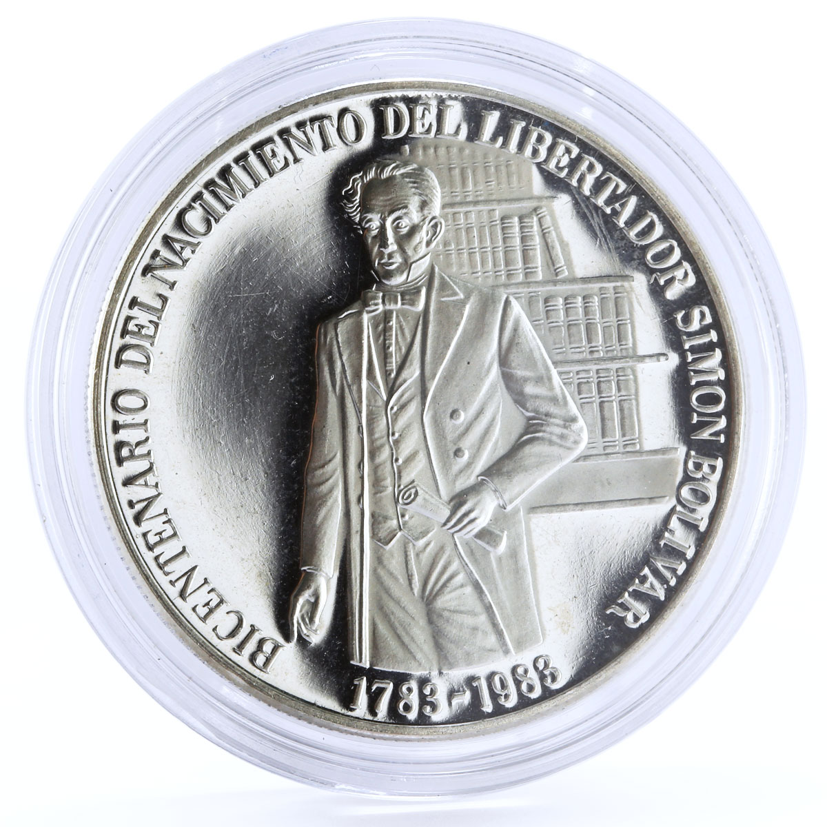 Venezuela 100 bolivares Bicentenary of Liberator Simon Bolivar silver coin 1983