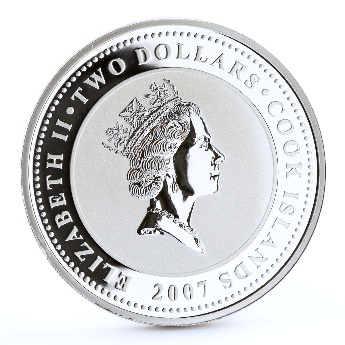 Cook Islands 2 dollars Literature Adventures of Sherlock Holmes silver coin 2007