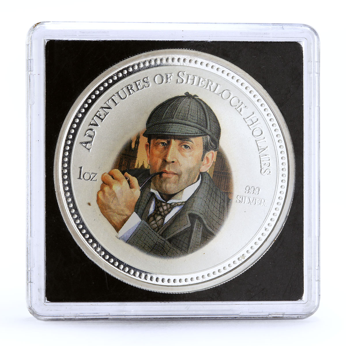Cook Islands 2 dollars Literature Adventures of Sherlock Holmes silver coin 2007