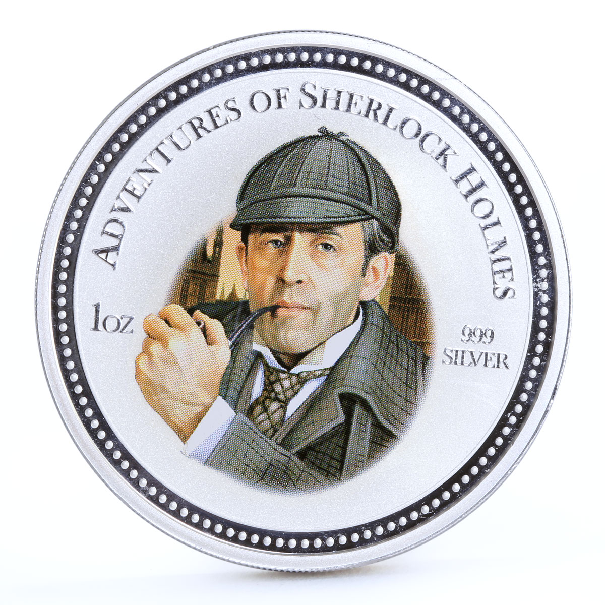 Cook Islands 2 dollars Literature Adventures of Sherlock Holmes silver coin 2007