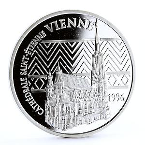 France 100 francs European Heritage Vienna's St. Stephan Church silver coin 1996