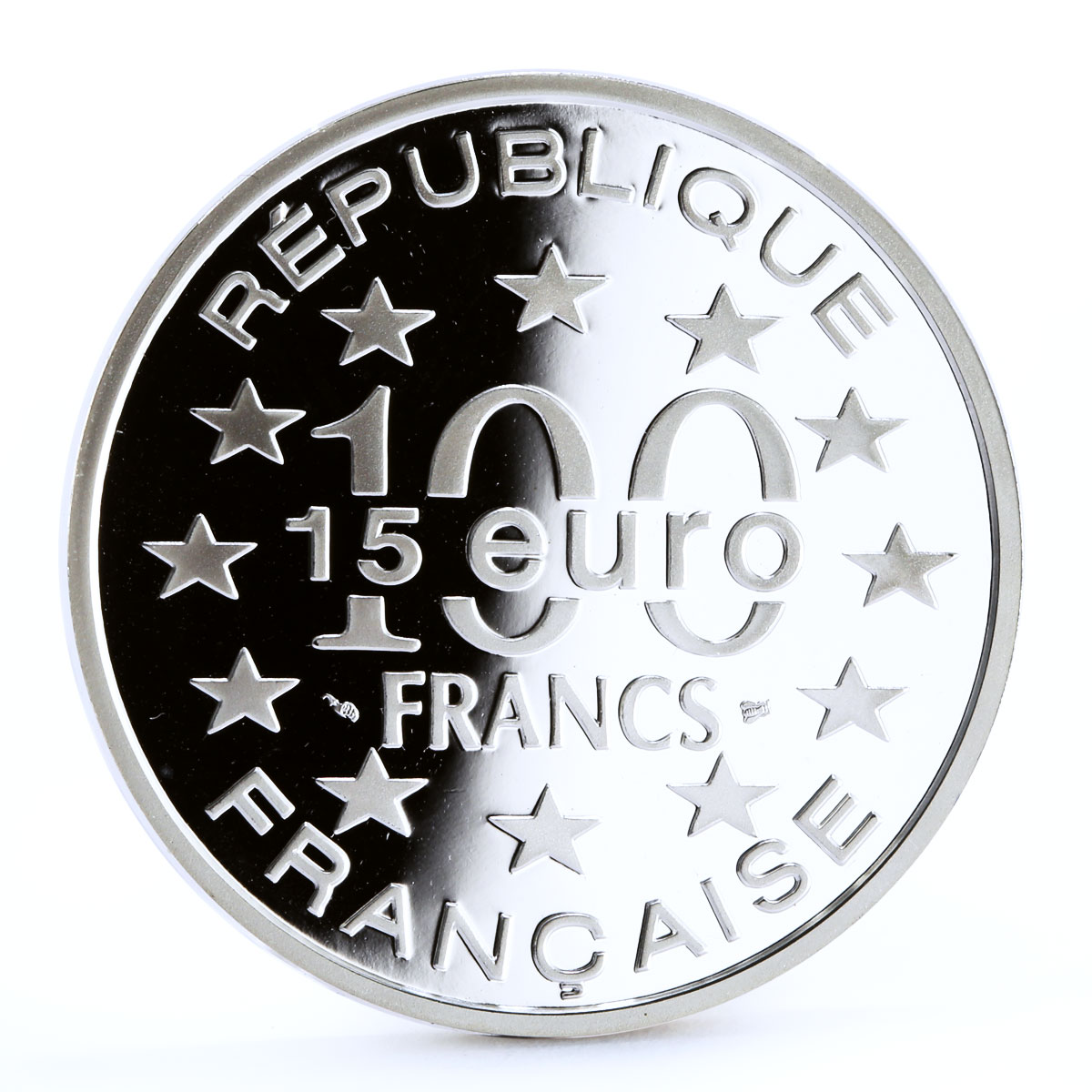 France 100 francs European Heritage Vienna's St. Stephan Church silver coin 1996