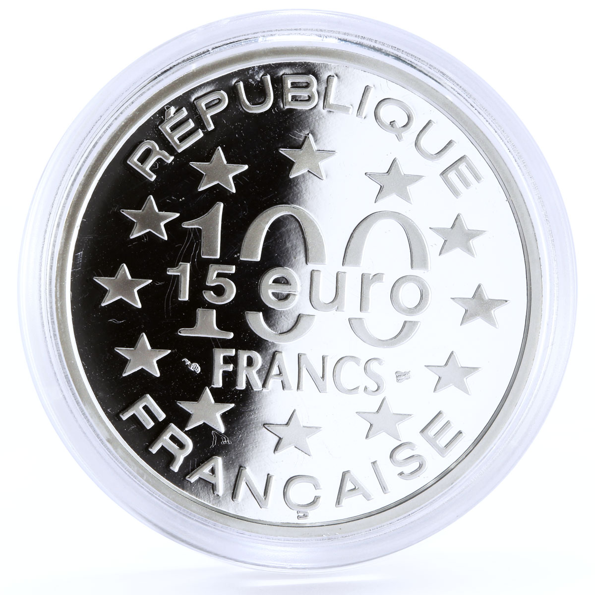 France 100 francs European Heritage Vienna's St. Stephan Church silver coin 1996