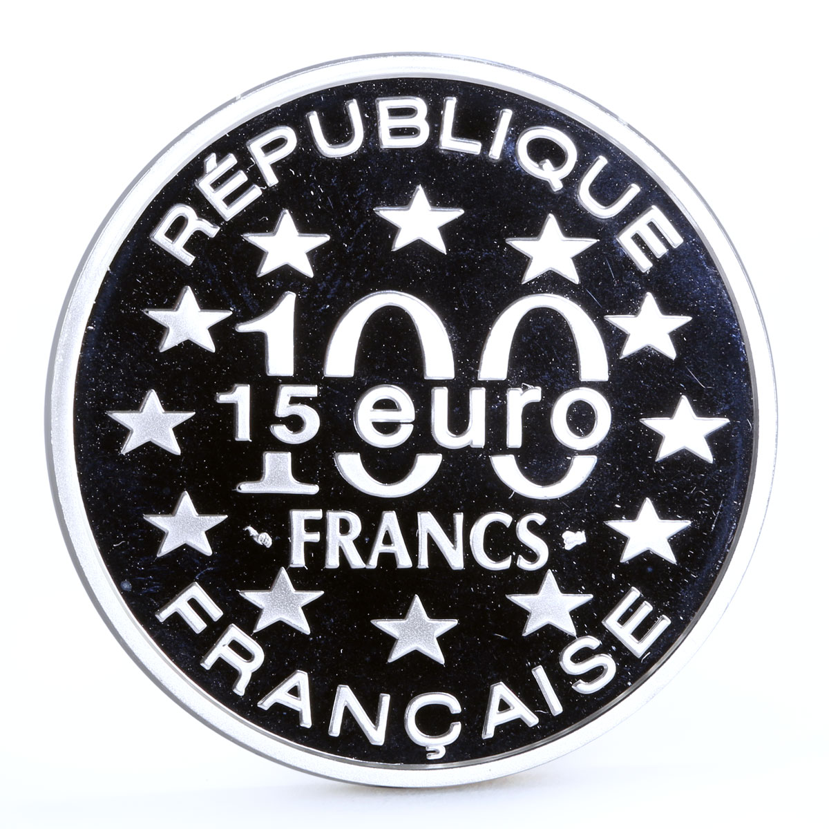 France 100 francs European Heritage Vienna's St. Stephan Church silver coin 1996