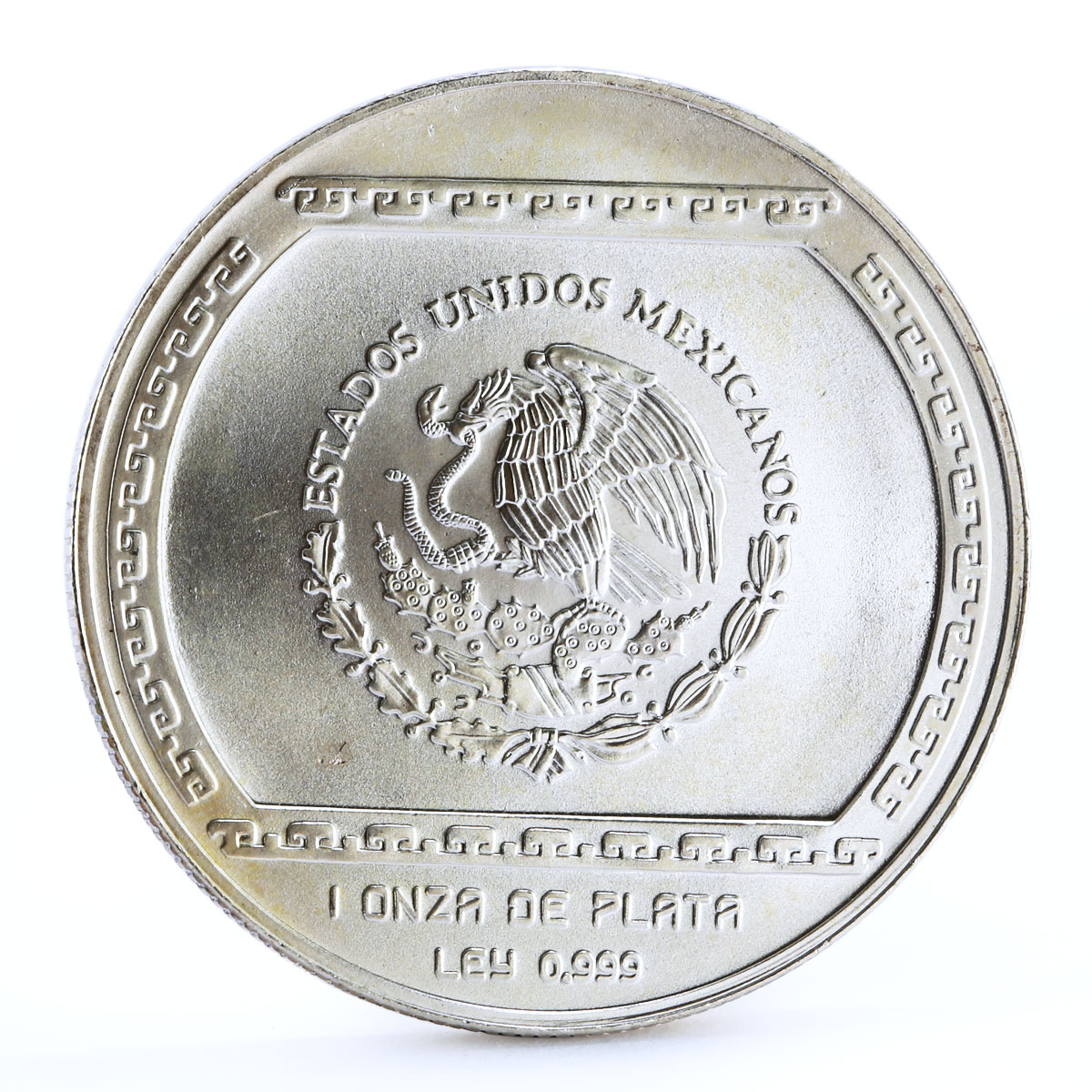 Mexico 5 pesos Precolombina series Bajo de el Tajin silver coin 1993