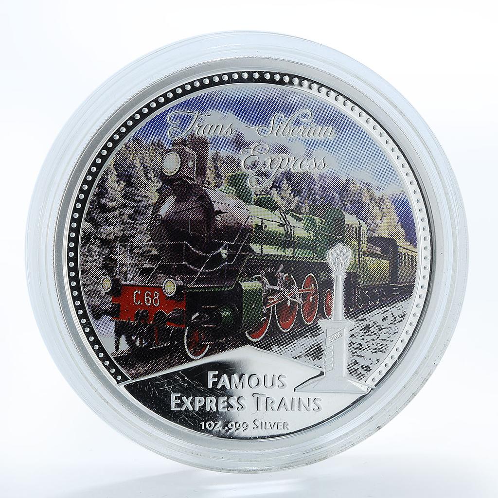 Niue 2 dollars Famous Express Train Trans-Siberian Express silver proof 2010