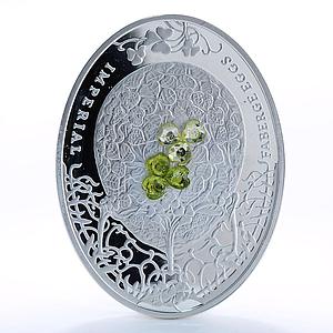 Niue 2 dollars Imperial Faberge Eggs Clover Leaf Egg Art proof silver coin 2010