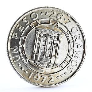 Dominican Republic 1 peso 25th Anniversary of Central Bank  coin 1972