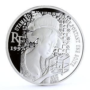 France 10 francs European Museums Treasures Japanese Geisha Art silver coin 1997