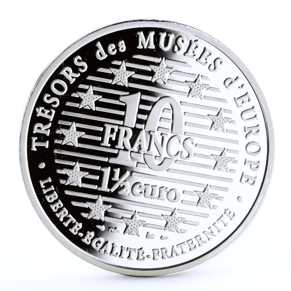 France 10 francs European Museums Treasures Japanese Geisha Art silver coin 1997