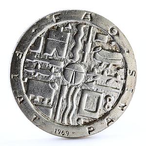 Uruguay 1000 pesos FAO Fauna Ornament silver coin 1969