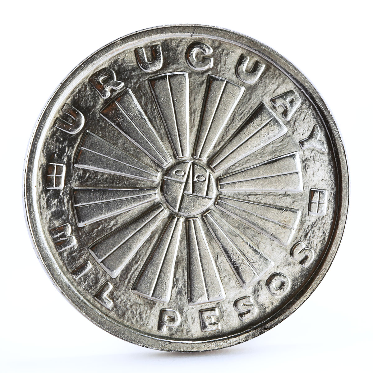 Uruguay 1000 pesos FAO Fauna Ornament silver coin 1969