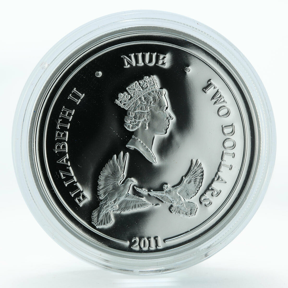 Niue 2 dollars Love forever proof silver coin 2011