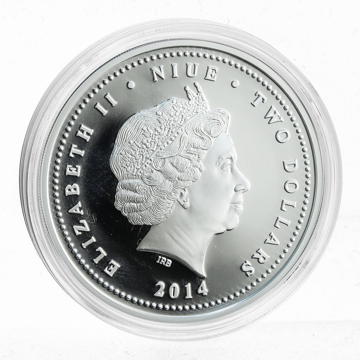 Niue 2 dollars Love is Precious Heart Shaped Love Swans silver 1 oz coin 2014