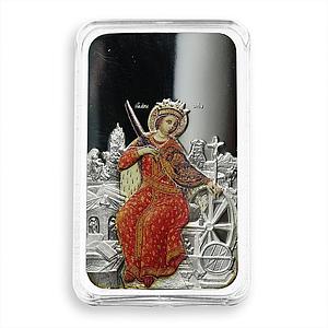 Niue 2 $ Orthodox Shrines Great Martyr Catherine of Alexandria silver coin 2012