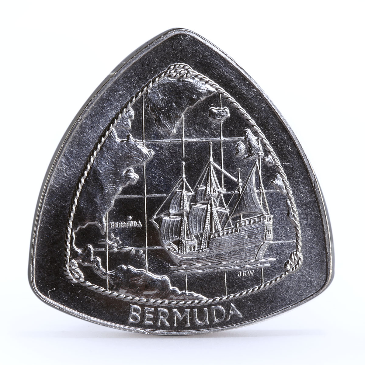 Bermuda 1 dollar Seafaring Sailing Ship Deliverance Clipper CuNi coin 1998