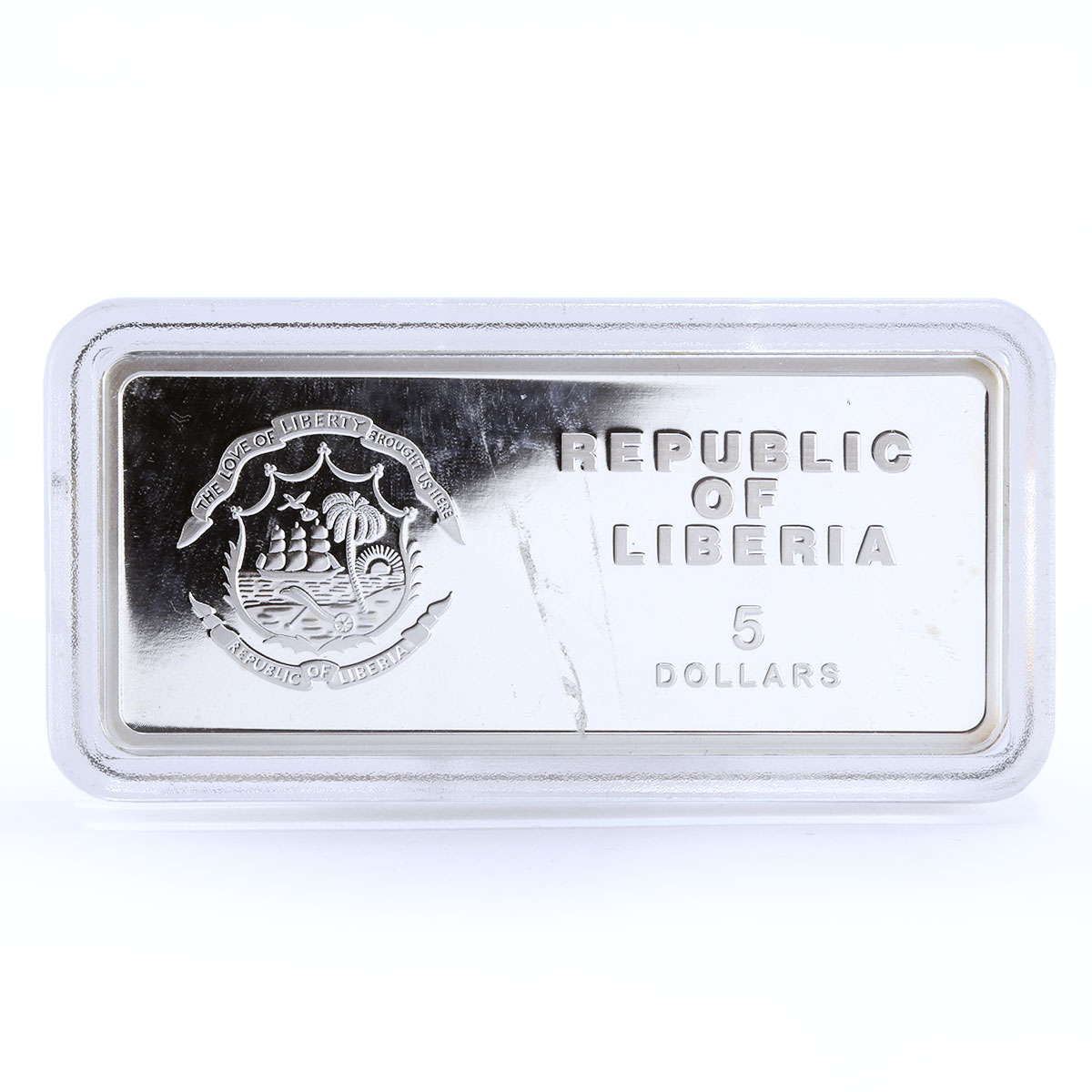 Liberia 5 dollars Lunar Calendar series Year of the Tiger silver coin 2010