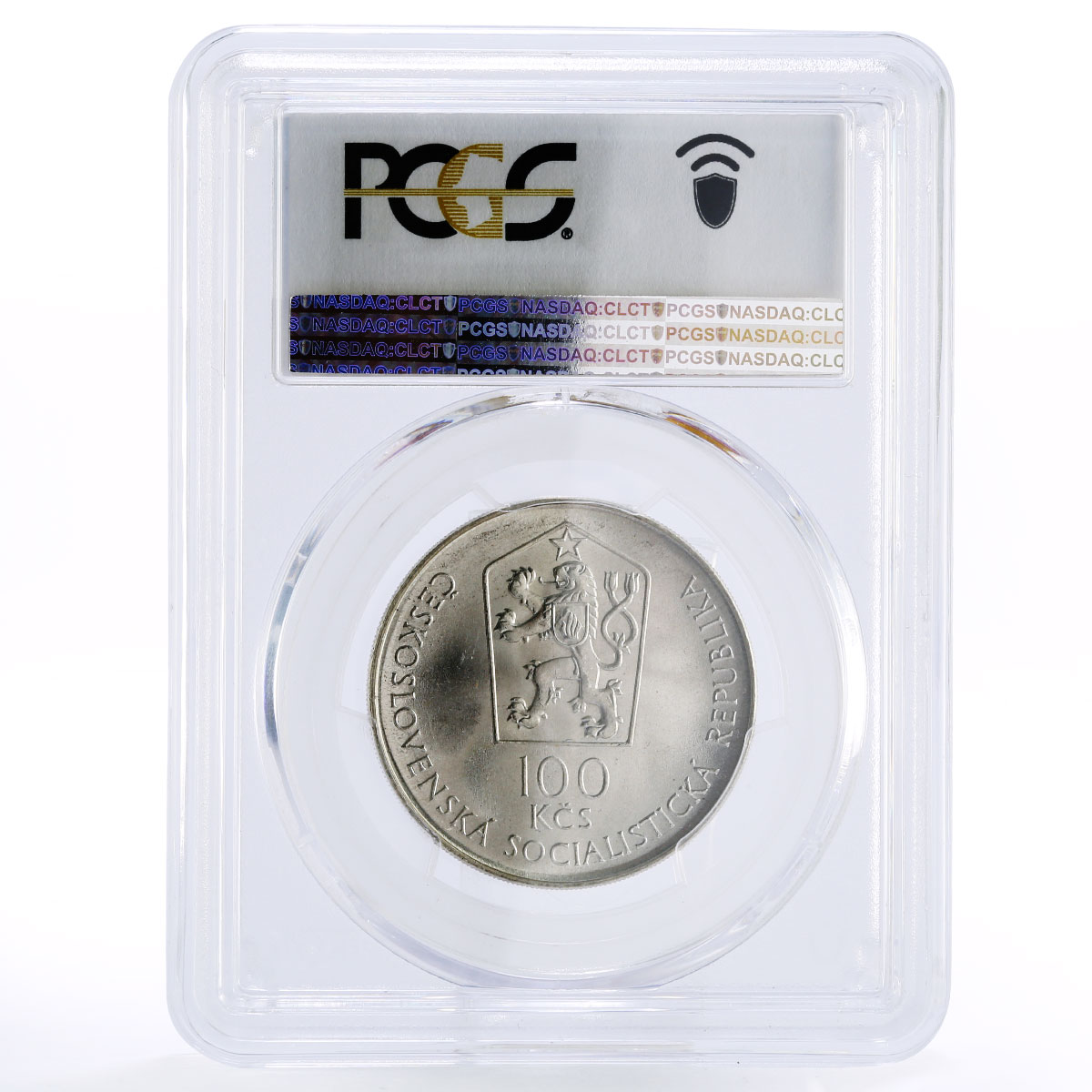 Czechoslovakia 100 korun Mining Academy Foundation MS68 PCGS silver coin 1987