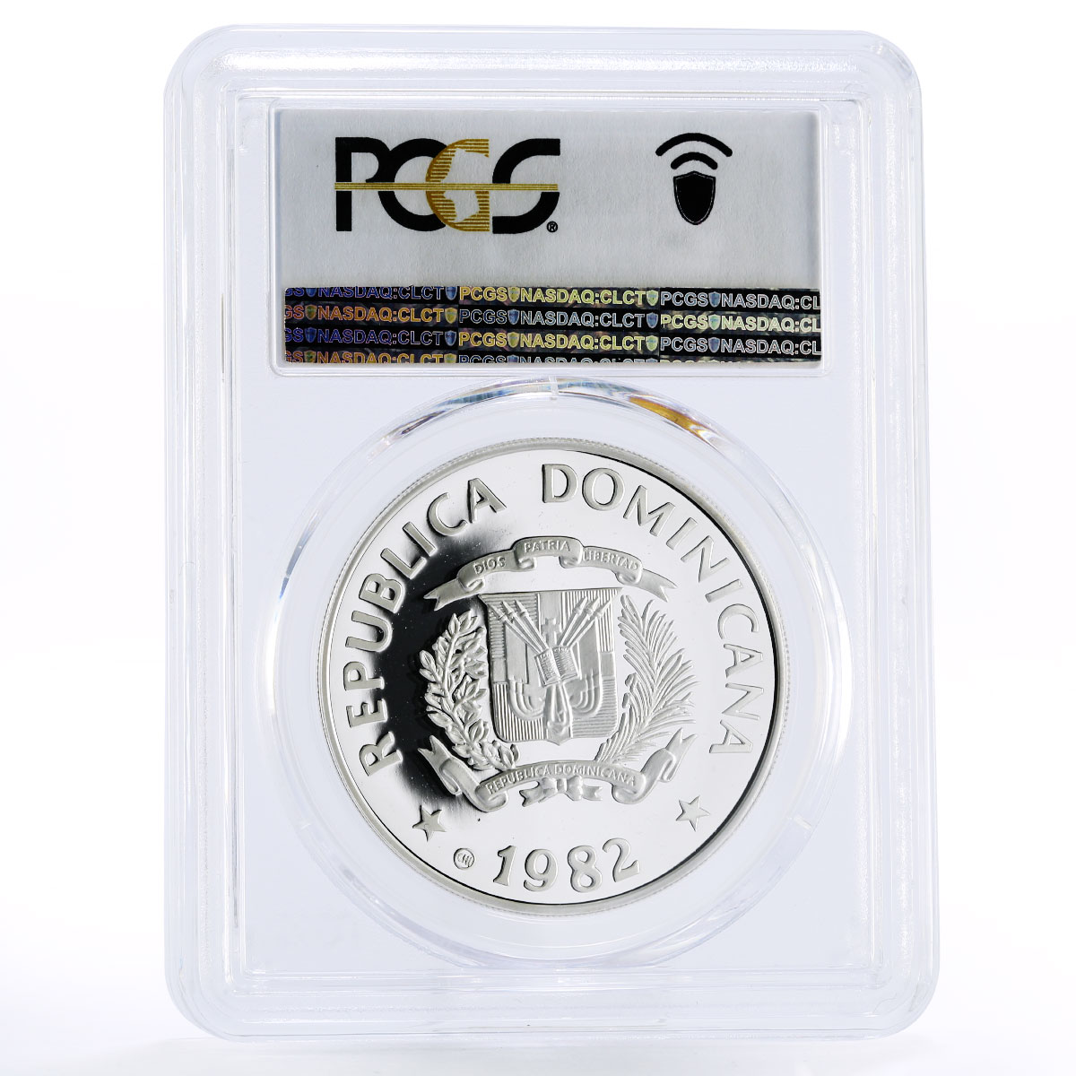 Dominican Republic 10 pesos Year of Child PR69 PCGS silver coin 1982