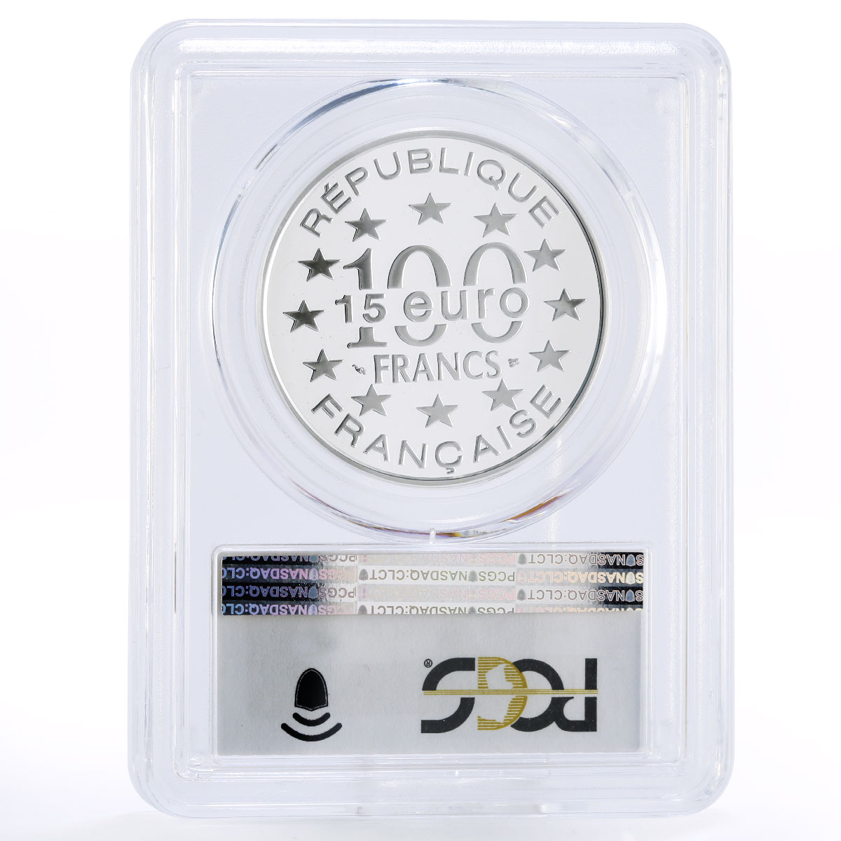France 100 francs EU Heritage Grand Place Bruxelles PR69 PCGS silver coin 1996