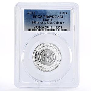 Latvia 1 lats 800th Anniversary of Riga Coinage PR69 PCGS silver coin 2011