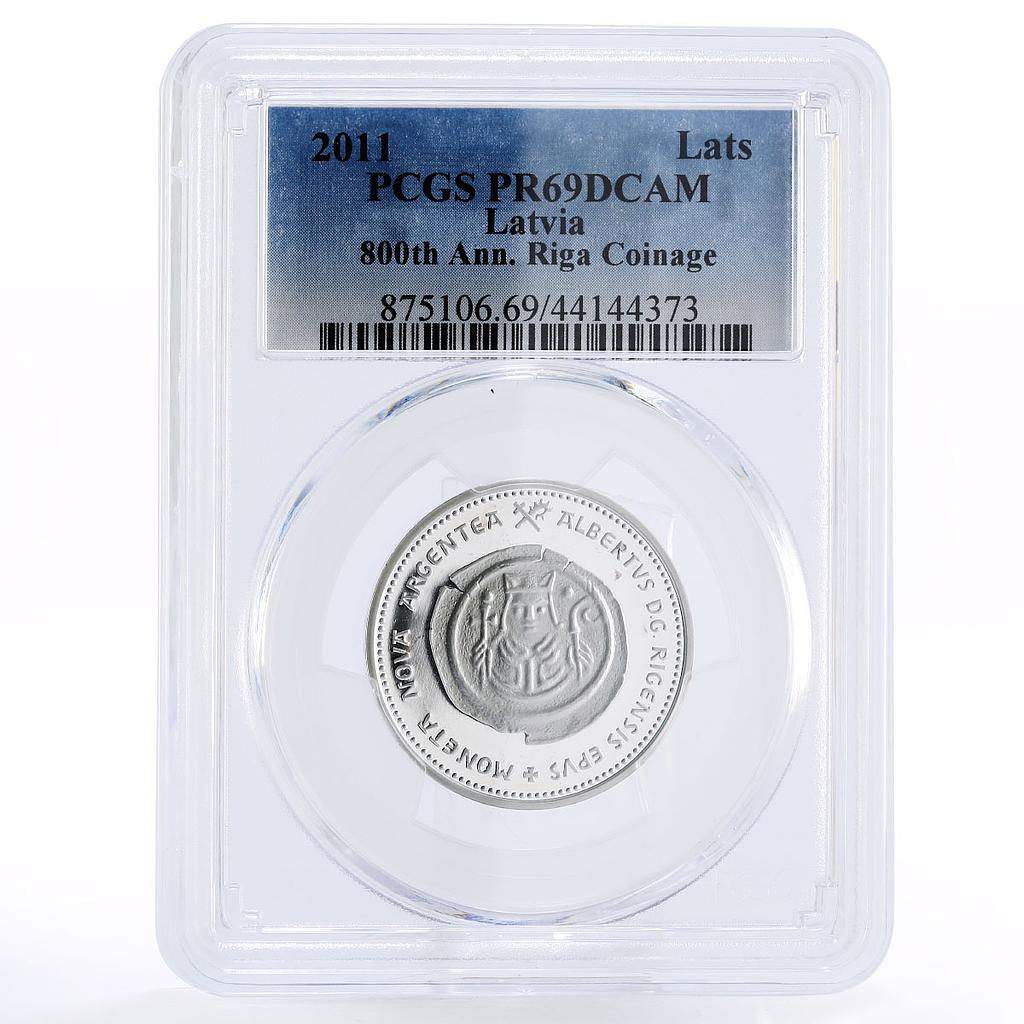 Latvia 1 lats 800th Anniversary of Riga Coinage PR69 PCGS silver coin 2011