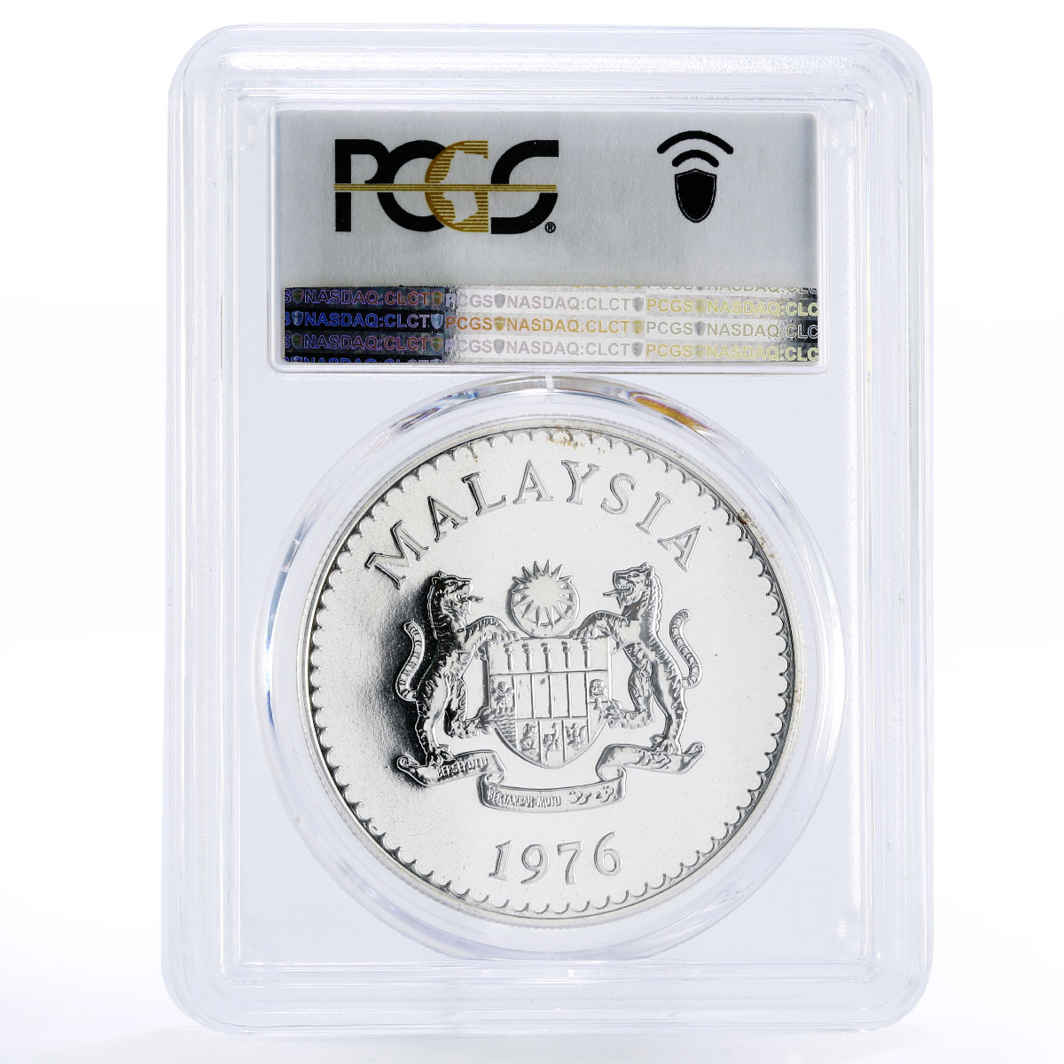 Malaysia 25 ringgit Conservation Hornbill Bird Fauna MS69 PCGS silver coin 1976