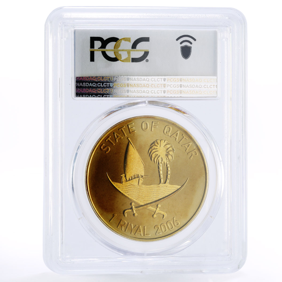 Qatar 1 riyal 15th Asian Games Torches MS68 PCGS aluminium-bronze coin 2006