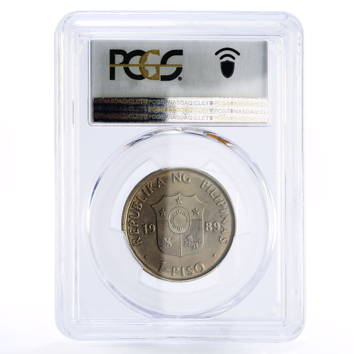 Philippines 1 piso Culture Decade Heritage Landscape MS67 PCGS CuNi coin 1989