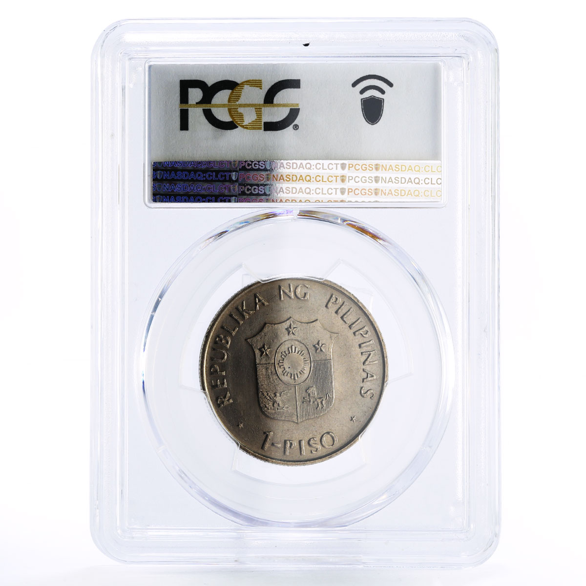 Philippines 1 piso Antilopo Rizal Fauna Waterfall MS66 PCGS CuNi coin 1991