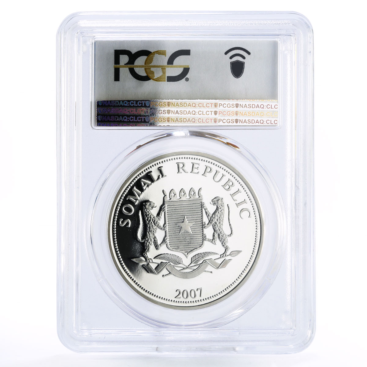 Somali 100 shillings Trans Europe Express Train PR70 PCGS silver coin 2007