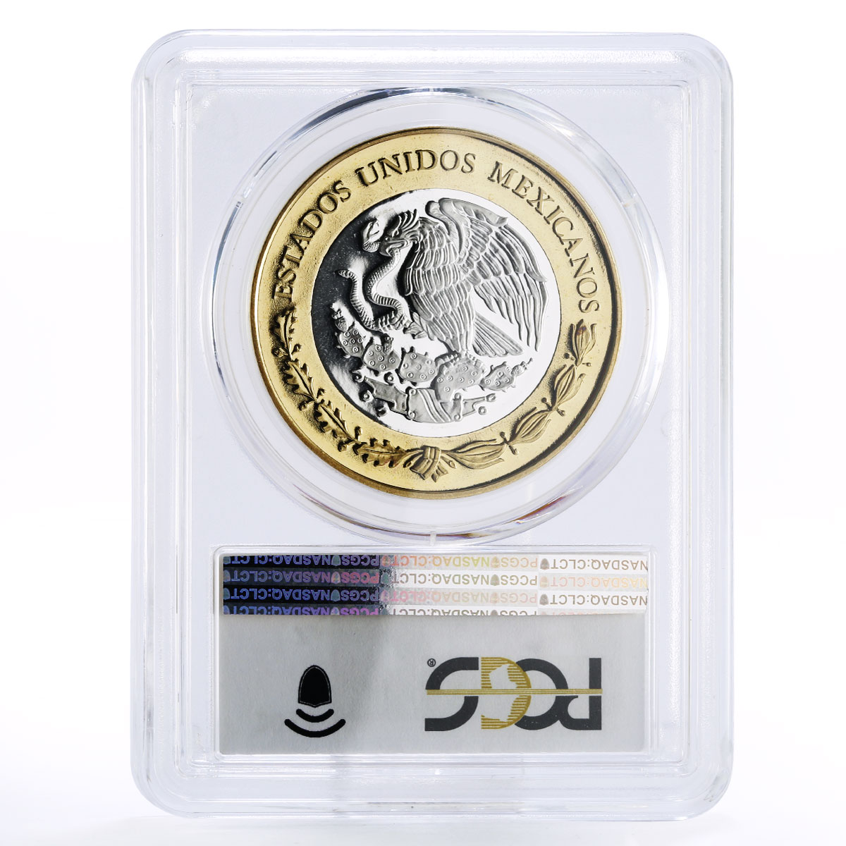 Mexico 100 pesos Numismatic Heritage Zacatecas 8R PL69 PCGS bimetal coin 2012