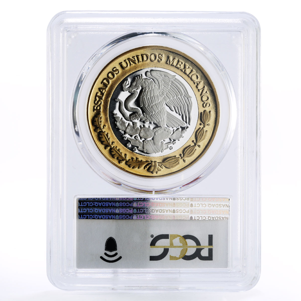 Mexico 100 pesos Numismatica Heritage 1824 8 Reales PL69 PCGS bimetal coin 2011