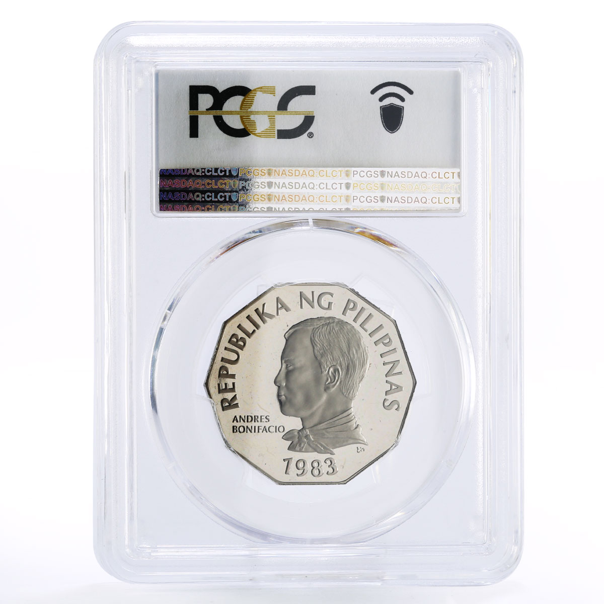 Philippines 2 piso Andres Bonifacio Palm Tree PR68 PCGS CuNi coin 1983
