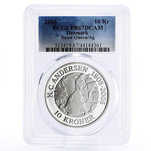Denmark 10 kroner Hans Christian Andersen Snow Queen PR67 PCGS silver coin 2006