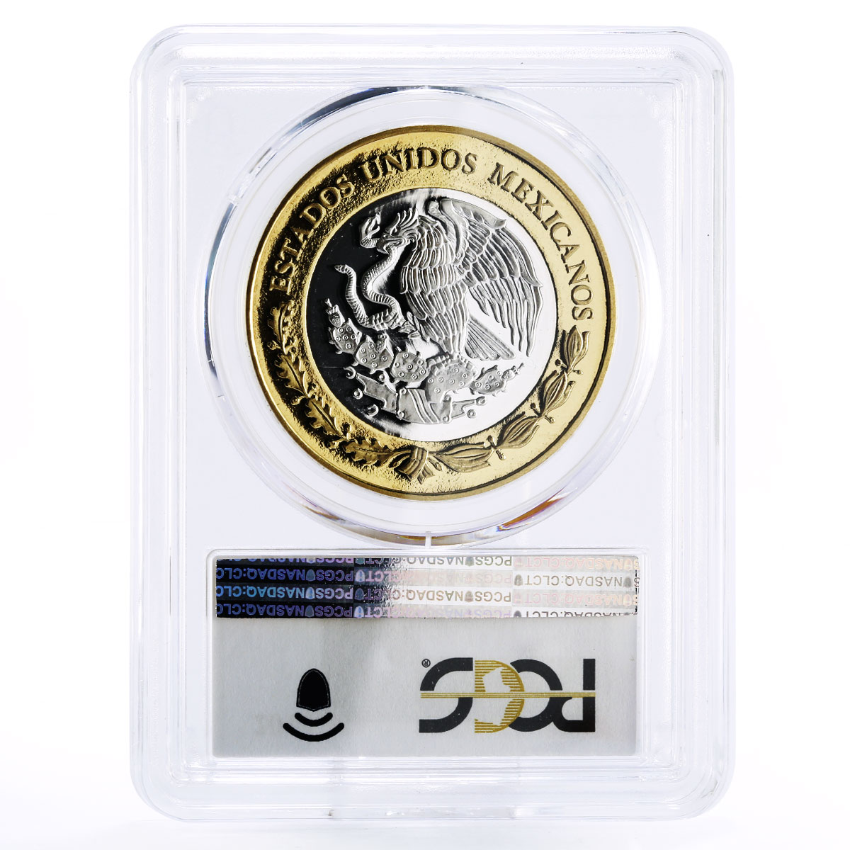 Mexico 100 pesos Numismatic Heritage 1/4 Real 1834 PL70 PCGS bimetal coin 2014