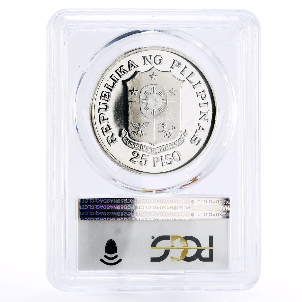 Philippines 25 piso 25th Anniversary of Central Bank MS66 PCGS silver coin 1974