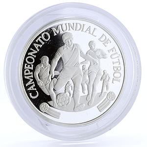 Peru 5000 soles Football World Cup in Spain Players on Field silver coin 1982