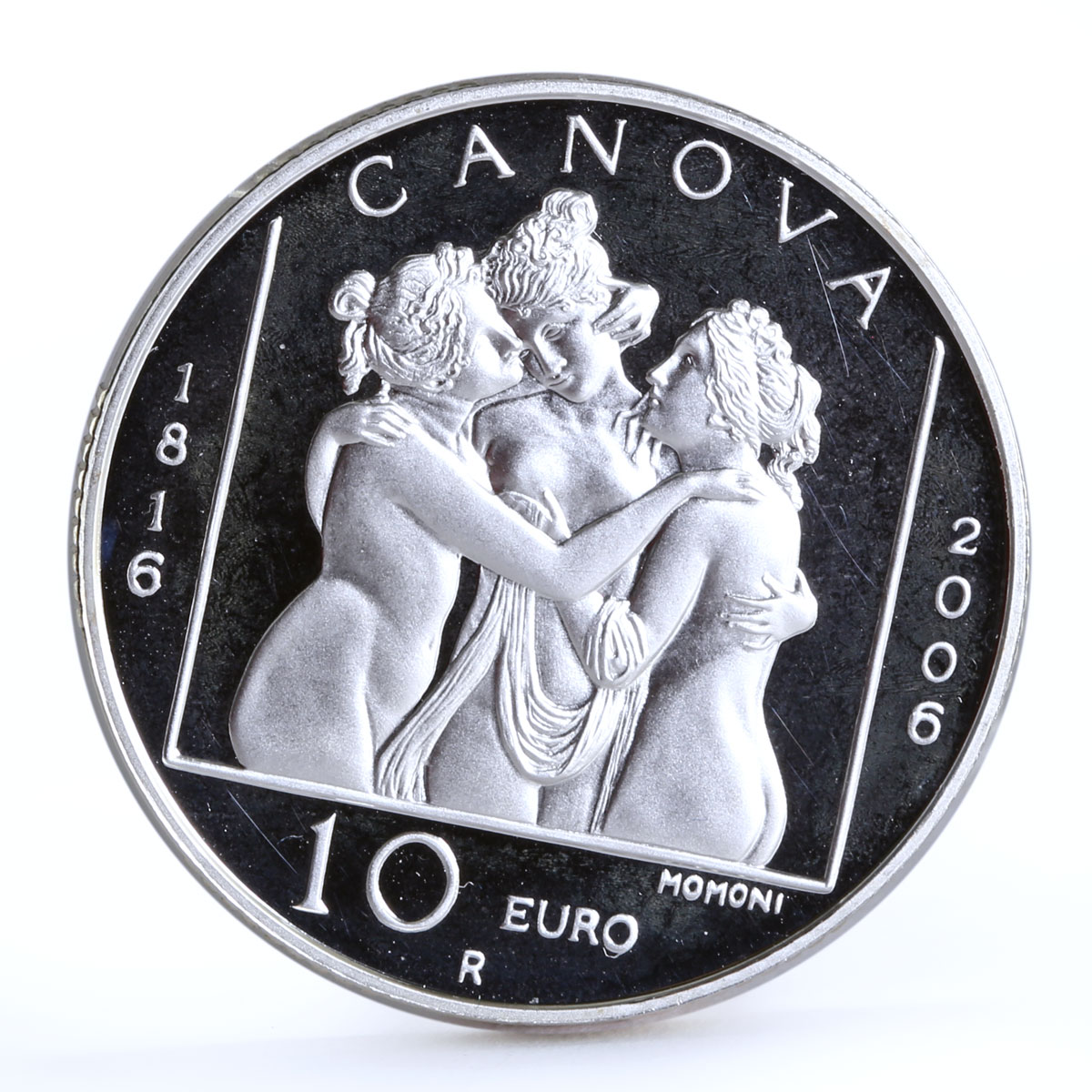 San Marino 10 euro 190th Birth of the Sculptor Antonio Canova silver coin 2006