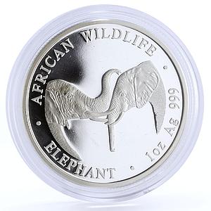 Zambia 5000 kwacha African Wildlife Elephant Animals Fauna silver coin 2002