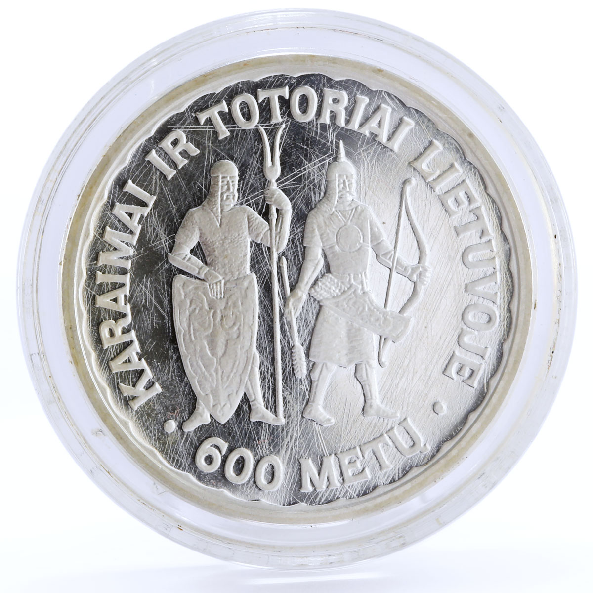 Lithuania 50 litu Settling down of Karaims Tartars silver coin 1997