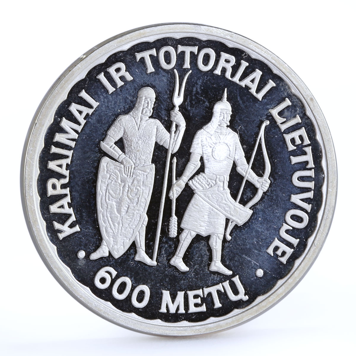 Lithuania 50 litu Settling down of Karaims Tartars silver coin 1997