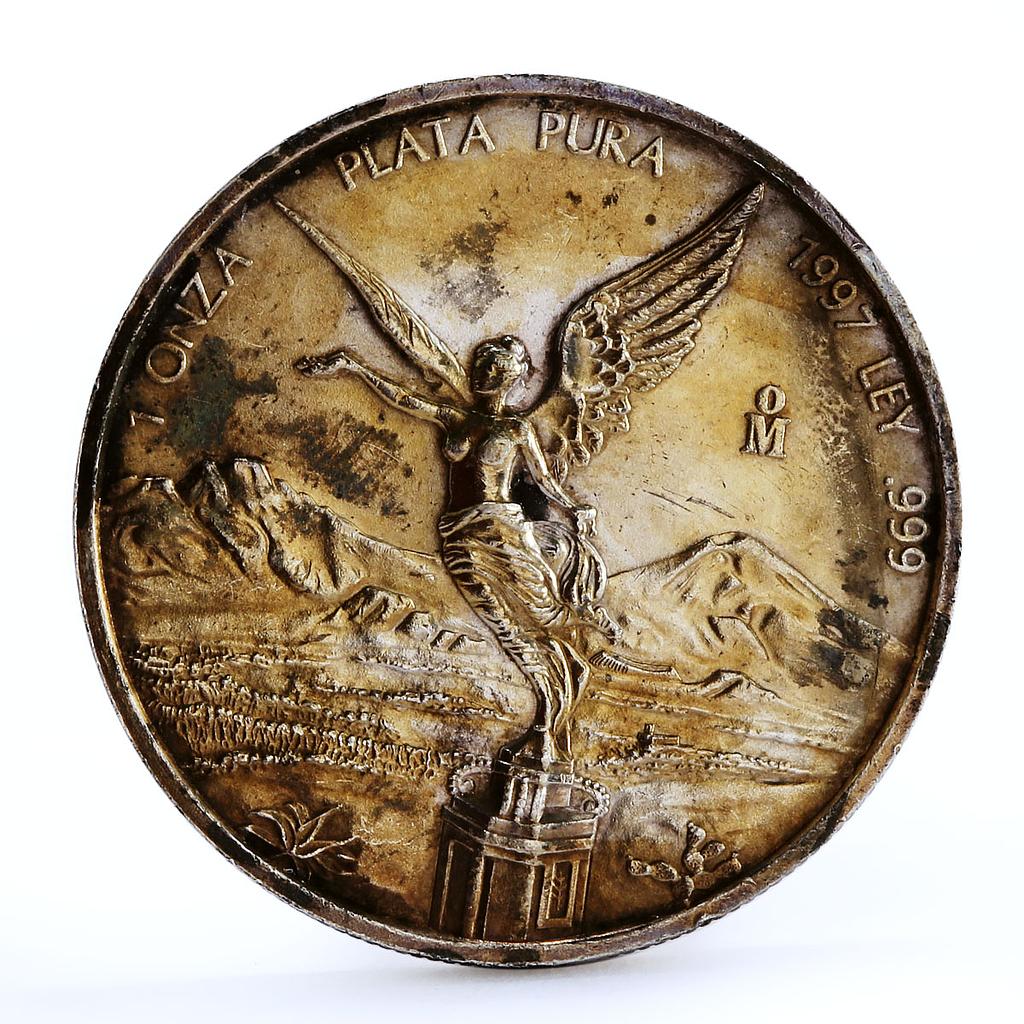 Mexico 1 onza Libertad Angel of Independence silver coin 1997