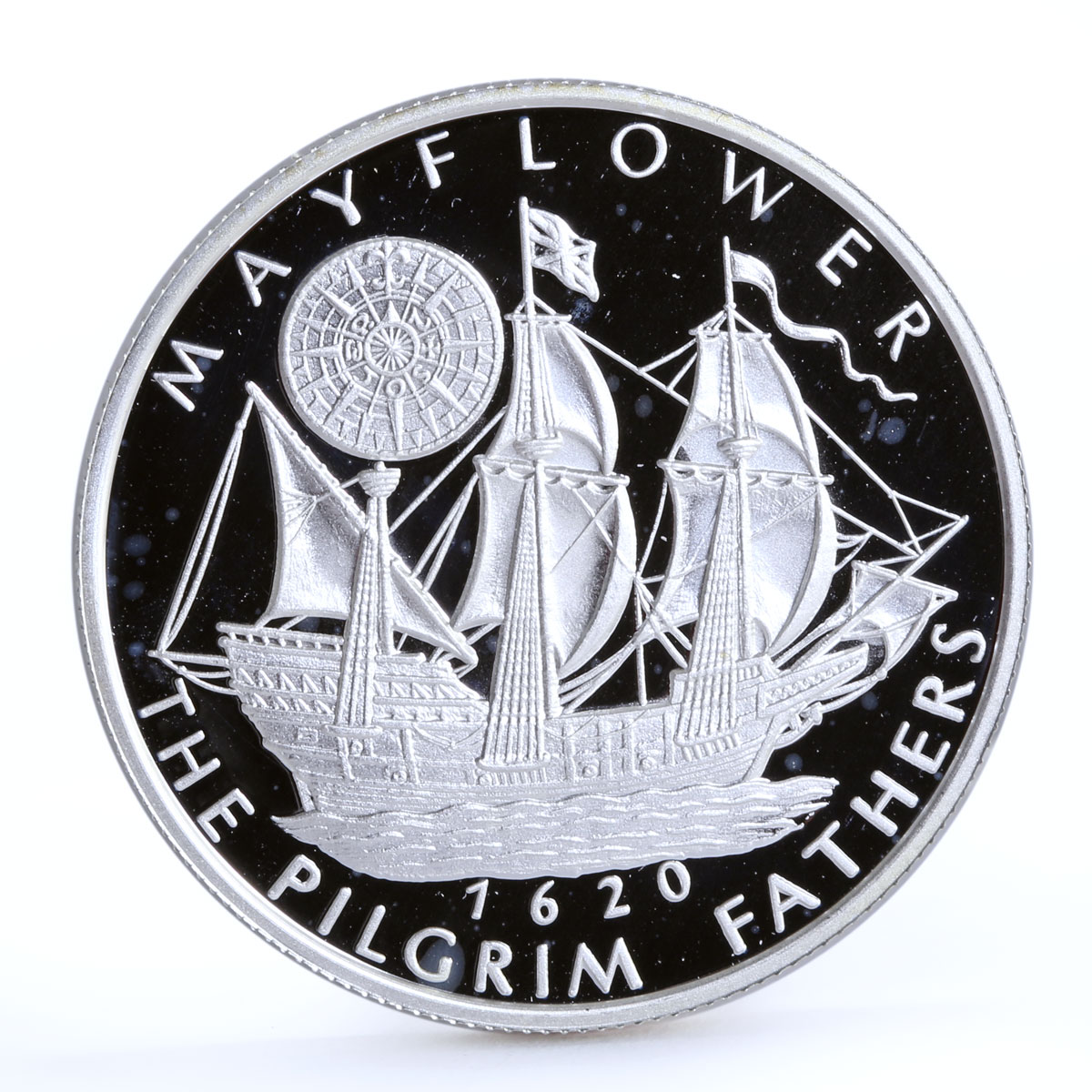 Somali 250 shillings The Pilgrim Fathers Mayflower Ship silver coin 2002