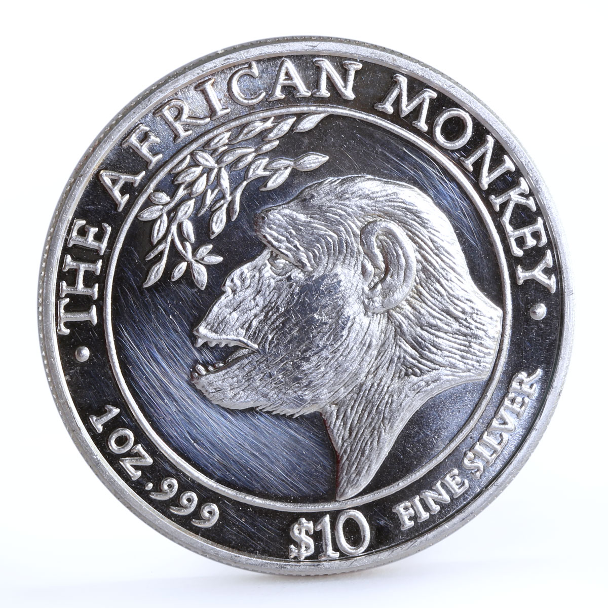 Somali 10 dollars The African Monkey Chimpanzee Fauna proof silver coin 2000