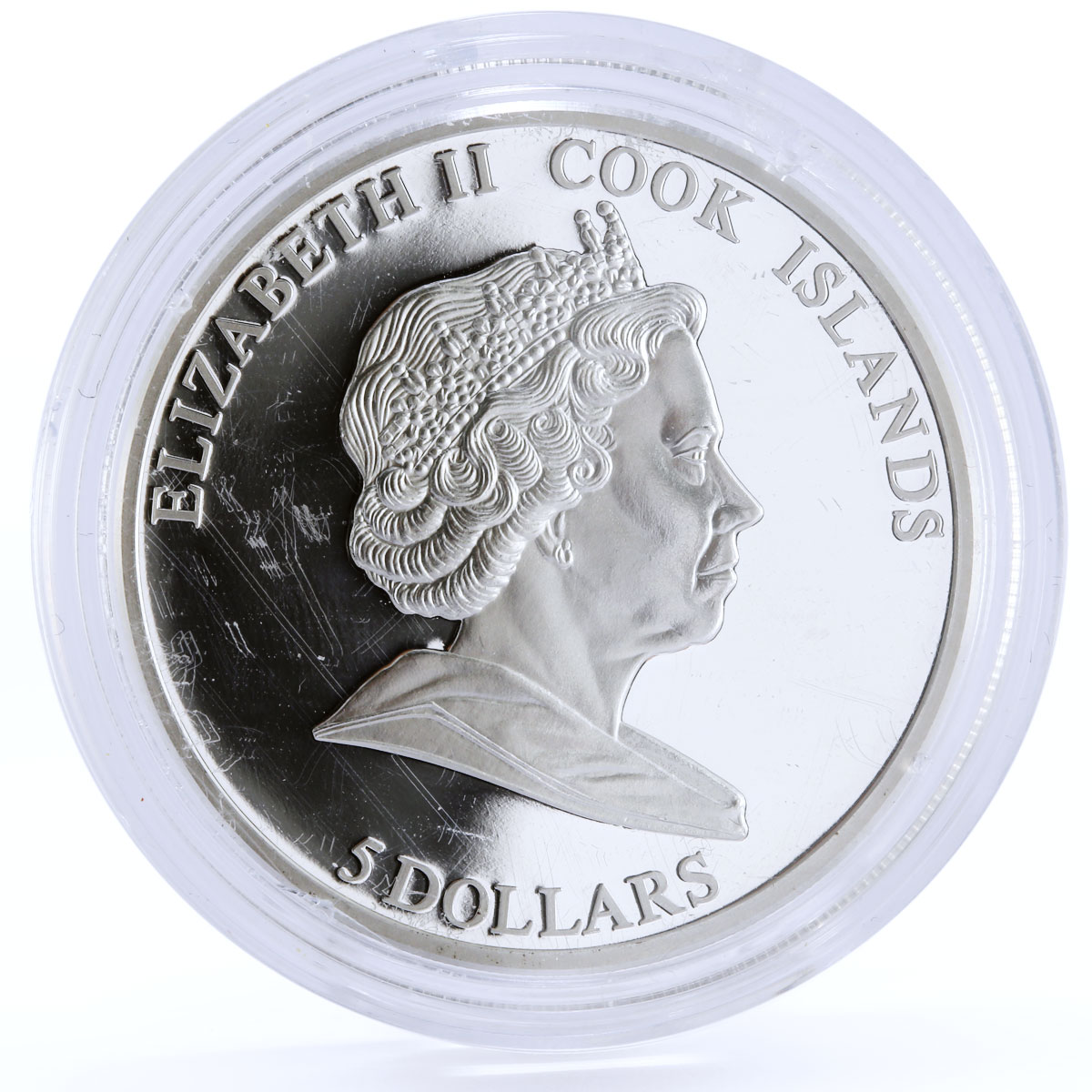 Cook Islands 5 dollars Refectory of Pecherski Church colored silver coin 2008